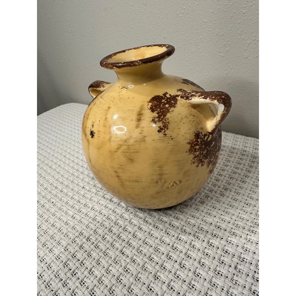 Made in Italy Ceramic Vase Home Decor Vintage Rustic Distress Tuscan Farmhouse